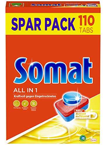 Somat All in 1 Spülmaschinen Tabs, 110 Tabs Amazon Spar-Abo