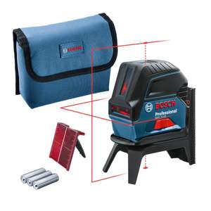 Bosch Professional Kreuzlinienlaser GCL 2-15 (roter Laser, Innenbereich, mit Lotpunkten, Arbeitsbereich: 15 m) [wie neu]