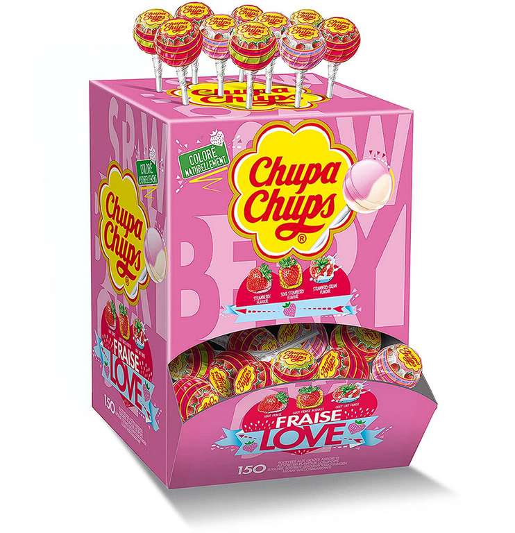 150x Chupa Chups Lollis Strawberry Lover