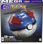 Mega POKÉMON - Zusammenbaubarer Superball mit Lichtern und Aufstellvorrichtung, 299-teilig