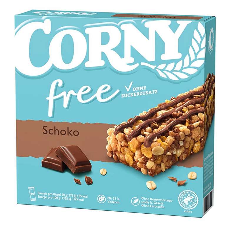 6Stk. Corny free Schoko Müsliriegel ohne Zuckerzusatz