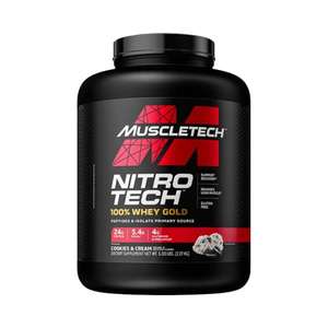 MuscleTech Nitro Tech 100% Whey Gold "Cookies and Cream", "Double Rich Schokolade" oder "Vanille" je 2,27kg