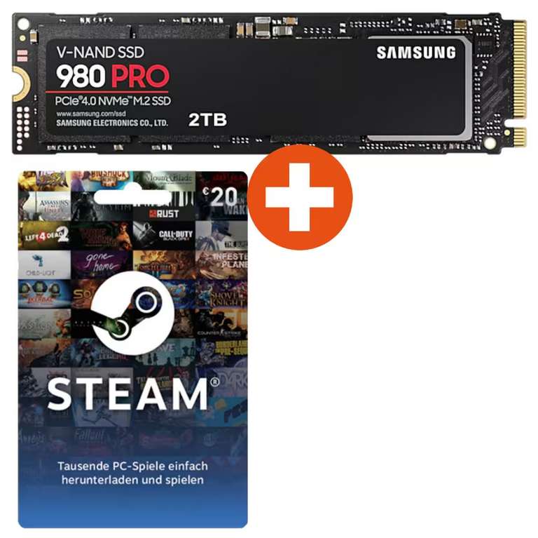 Samsung SSD 980 PRO 2TB, M.2 + 20 EUR Steamguthaben