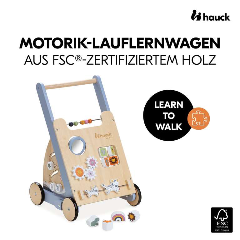 Hauck Lauflernwagen Learn to Walk mit Motorikspielen und Bremssystem