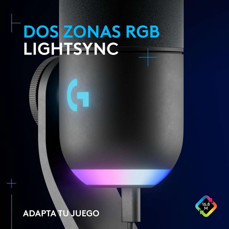 Logitech G Yeti GX dynamisches RGB-Gaming-Mikrofon mit LIGHTSYNC