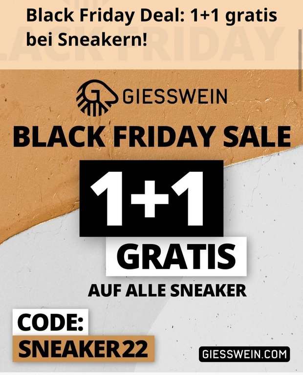Giesswein 1+1 gratis auf Sneakers (-50%)