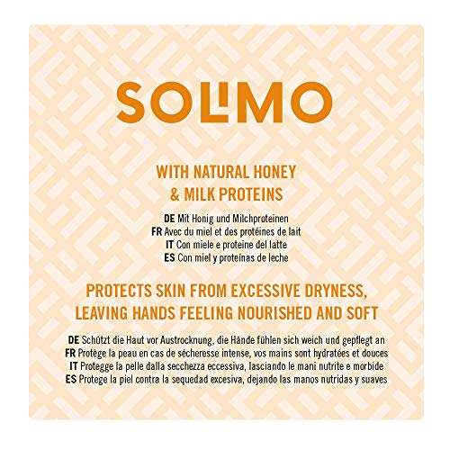 Solimo Flüssige Handseife Nachfüllpackung Milch & Honig Feuchtigkeitspflegeformel, 1l (2er-Pack)