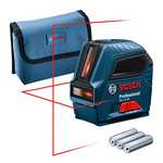 Bosch Professional Kreuzlinienlaser GLL 2-10 (roter Laser, Max.Reichweite:10m, 3xAA,Schutztasche) WHD "Wie neu"
