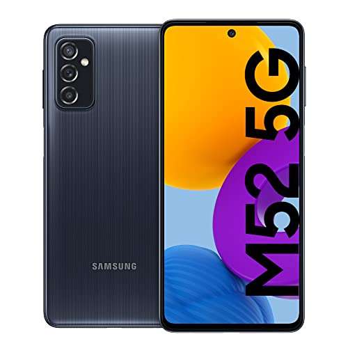 Samsung Galaxy M52 5G Smartphone Android 128 GB Blau und Weiß