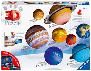Ravensburger 3D Puzzle Planetensystem 11668 - Planeten als 3D Puzzlebälle