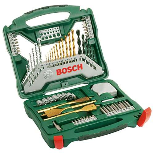 Bosch 70tlg. X-Line Titanium Bohrer und Schrauber Set (Holz, Stein und Metall, Zubehör Bohrmaschine)