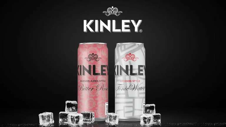 2x Kinley Tonic Water & Bitter Rose 0,33l