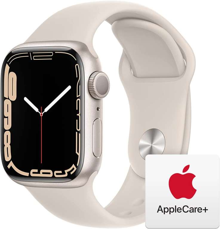 Apple Watch Series 7 (GPS) 41mm Aluminium Polarstern mit Sportarmband Polarstern + 2 Jahre AppleCare+