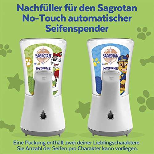 5 x 250 ml Sagrotan No-Touch Kids Nachfüller Aloe Vera – Paw Patrol Edition