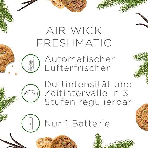 Air Wick Freshmatic Max Raumspray DUO – Duft: Warme Vanilleplätzchen – 2 x 250 ml Nachfüller