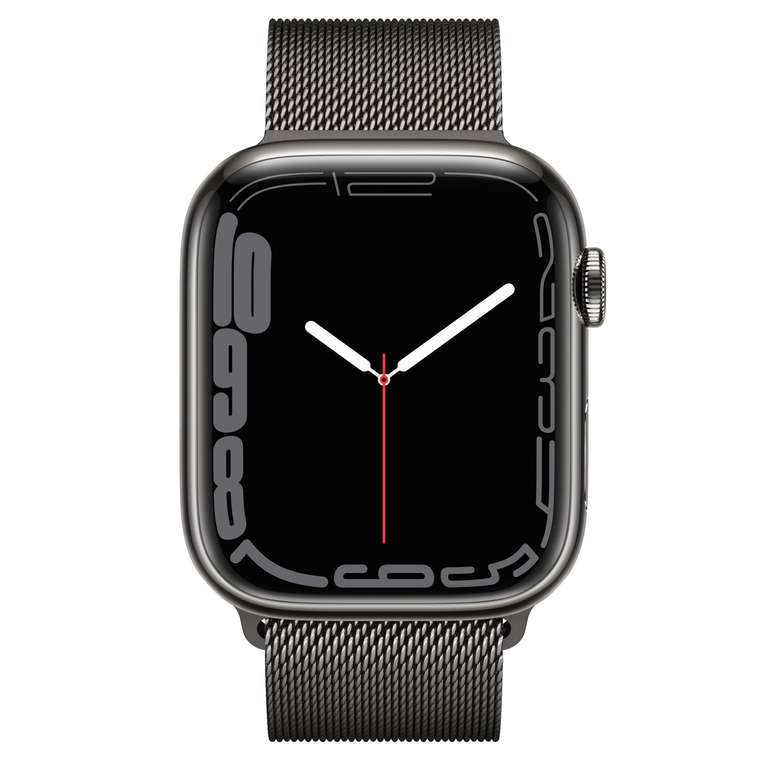 Apple Watch Series 7 (LTE, 45mm, Edelstahl) mit Milanaise-Armband