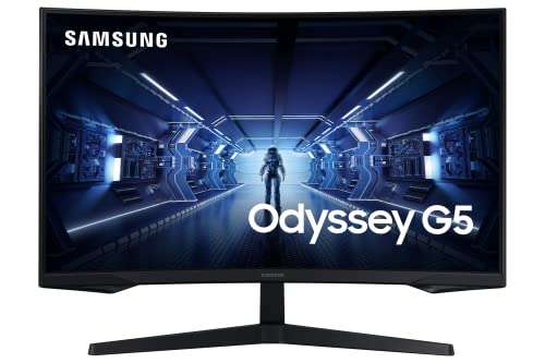 Samsung Odyssey G5, 27" WQHD Curved Gaming Monitor, 144Hz
