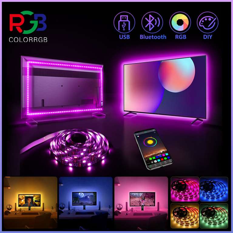 ColorRGB, Hintergrundbeleuchtung für 24 - 60 Zoll TVs USB