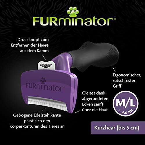 FURminator "deShedding-Tool" Katzenbürste (Größe M/L Kurzhaar)