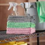 Amazon Basics Mikrofaser-Putztücher, grün und rosa, 48er-Pack