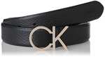 Calvin Klein "Re-Lock Ck Logo Belt 3.0" Damen Ledergürtel (Gr 65-135cm)