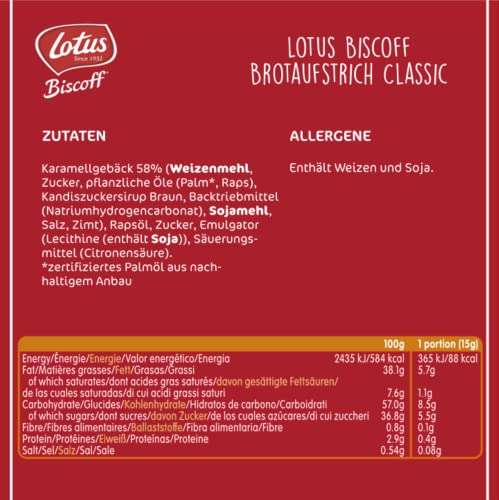 Lotus Biscoff Brotaufstrich -Classic Creme - Karamellgeschmack 400g