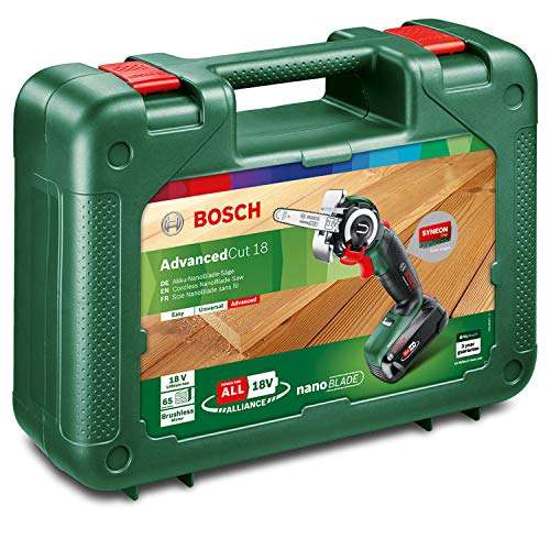 Bosch Home and Garden Akku-NanoBlade-Säge AdvancedCut 18 (1x Akku, NanoBlade-Technologie, 18 Volt System, im Koffer)-WHD "Sehr gut"