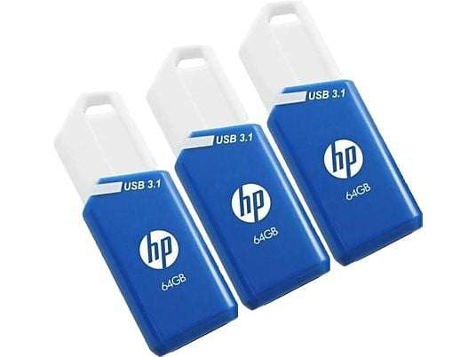 HP 32GB oder 64GB x775w USB-Stick, USB-A 3.1, R75 MB/s, W30 MB/s, 3er Pack