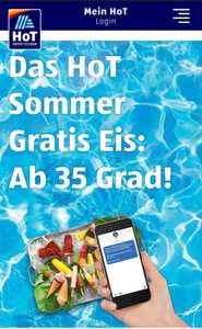 Heute Gratis Eis in Hofer Filialen für Hot Kunden - bis 23.7.2022