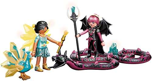 PLAYMOBIL Adventures of Ayuma 70803 Crystal Fairy und Bat Fairy mit Seelentieren