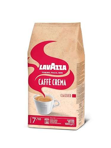 Lavazza, Caffè Crema Classico, Arabica & Robusta Kaffeebohnen, Intensität 7/10, Mittlere Röstung, 1 Kg