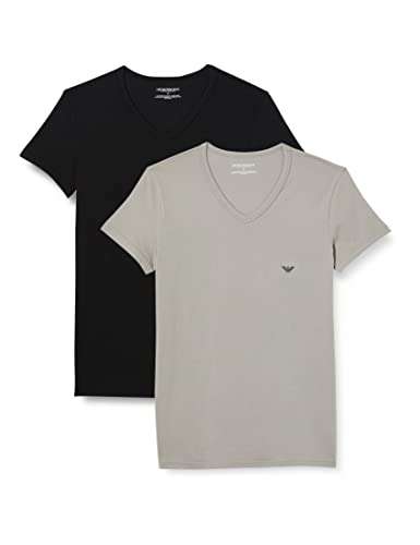 Emporio Armani Men's T-Shirts mit V-Ausschnitt im 2er Pack, S - XL