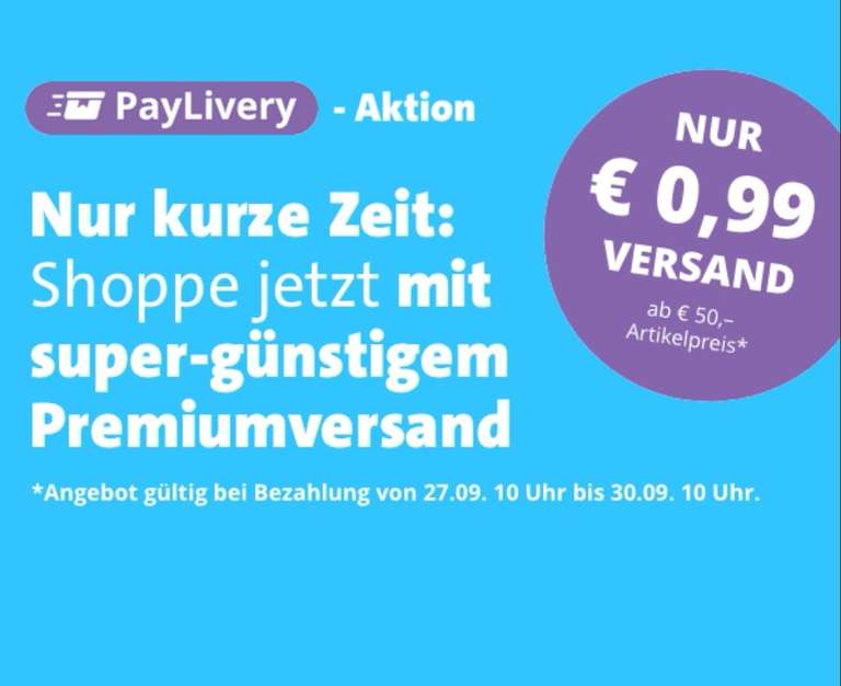 [Willhaben] PayLivery Versandkosten nur 0.99€ ab 50€