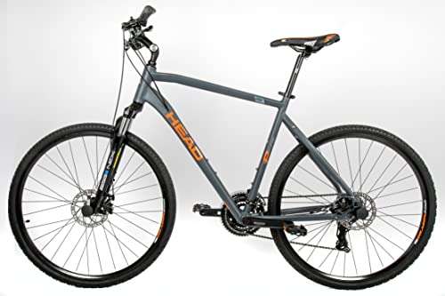 Head Herren I-Peak I Crossbike, Grau matt/orange 50cm