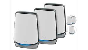 Netgear Orbi Wi-Fi 6, 850 Serie, AX6000, RBK853, Router und 2x Satellit Set, WLAN Mesh System im 3er-Bundle