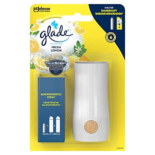 Glade Touch & Fresh Mini Spray, Raumduft, Halter inkl. 1 Nachfüller, Fresh Lemon (Limone), 10 ml