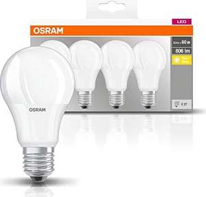 Osram Ledvance LED Base Classic A60 E27 9W/827, 4er-Pack