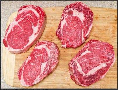 Bio Rib Eye Steak / Rostbraten geschnitten