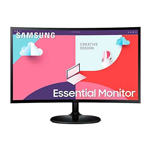Samsung Essential Monitor S36C, 24" FHD Curved Monitor, 75Hz