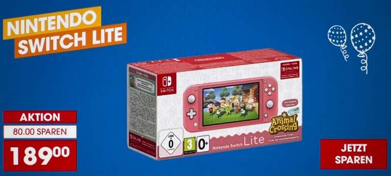 Nintendo Switch Lite + Animal Crossing: New Horizons + Switch Online Abo 3 Monate