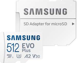Samsung EVO Plus microSDXC 512GB 2021, UHS-I U3, A2, Class 10