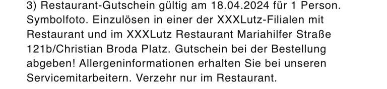 Gratis Frühstück XXXLutz Restaurant 18.04. bis 11 Uhr