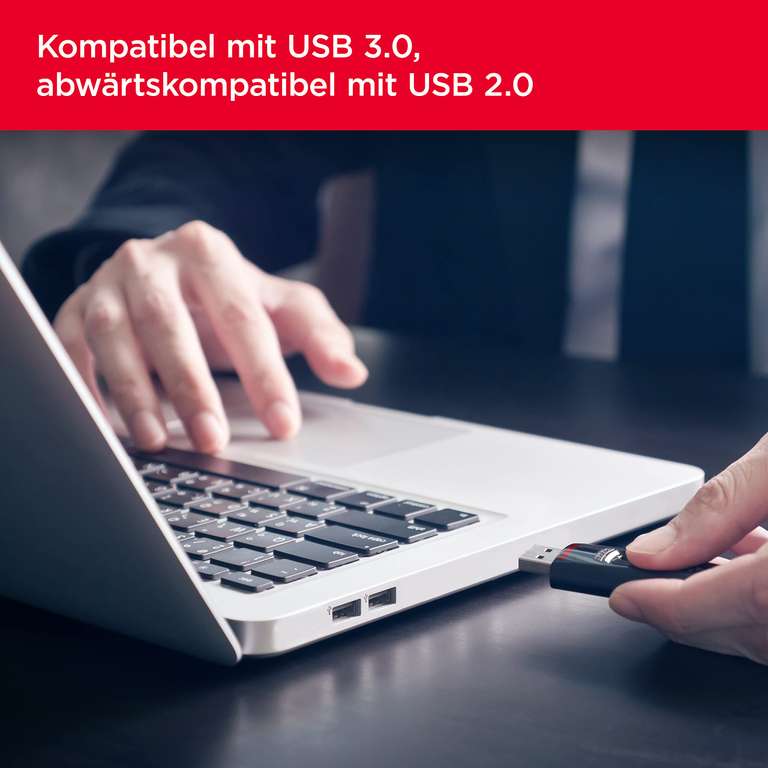 SanDisk Ultra USB 3.0 Flash- Laufwerk 64 GB (SecureAccess Software, Passwortschutz, Übertragungsgeschwindigkeit von bis zu 130 MB/s)