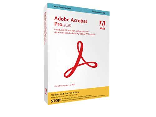 Adobe "Acrobat Pro 2020" (deutsch) für Studenten und Lehrer (Windows & Mac)