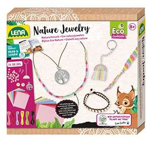Lena 42834 Eco Bastelset Natur-Juwelen mit 2 Armbändern & Perlen