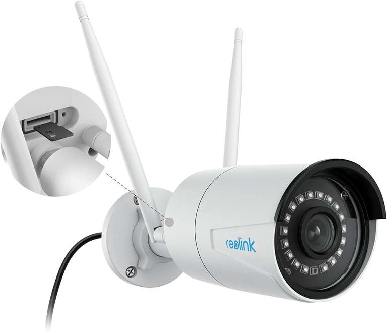 Reolink RLC-410W 4MP Überwachungskamera mit Bewegungs & Personenerkennung, Sd-Card Slot, Nachsicht und Audioerfassung