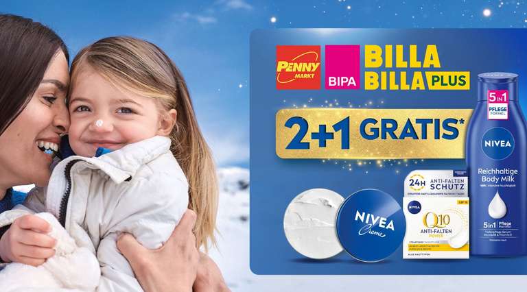 NIVEA: 2+1 gratis bei Penny, BIPA und Billa