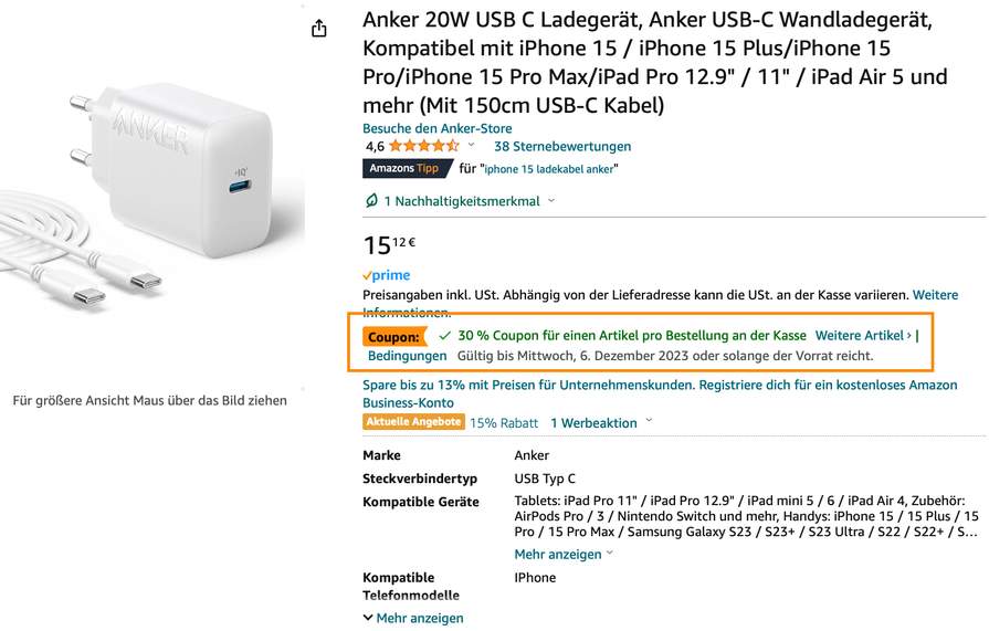 Hofer] VONMÄHLEN Allroundo 6in1 USB Ladekabel - Preisjäger