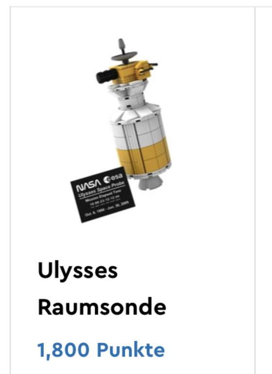 Infodeal: Lego Ulysses Raumsonde als Lego Reward verfügbar