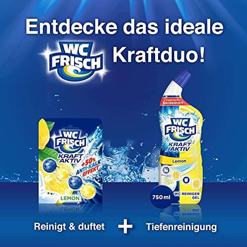 WC FRISCH Kraft Aktiv Duftspüler Lemon, 10 Stück
